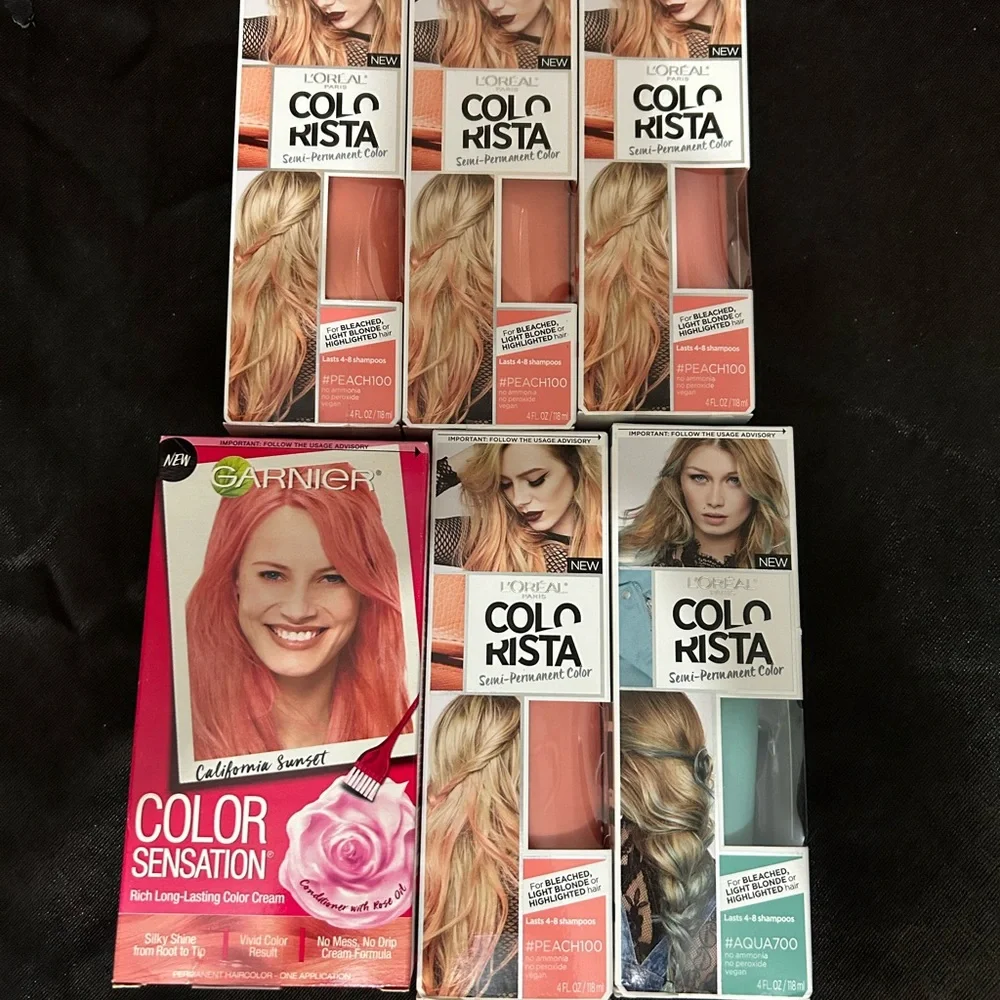 L'Oreal Colorista Semi-Permanent Hair Color - Peach and Aqua Collection